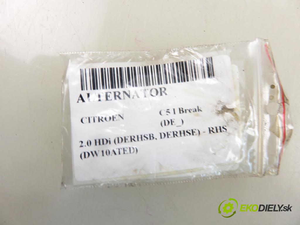 CITROEN C5 I Break (DE_) KOMBI 2002 79,00 2.0 HDi (DERHSB, DERHSE) - RHS (DW10ATED) 1997,00 Alternátor 9645907680 ; SG15S022 (Alternátor)