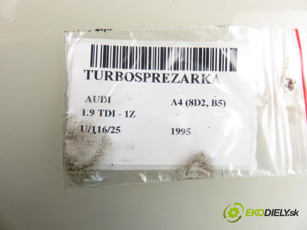 AUDI A4 (8D2, B5) SEDAN 1995 66,00 1.9 TDI - 1Z 1896,00 Turbodúchadlo 028145702 (Turbodúchadlo (kompletné))
