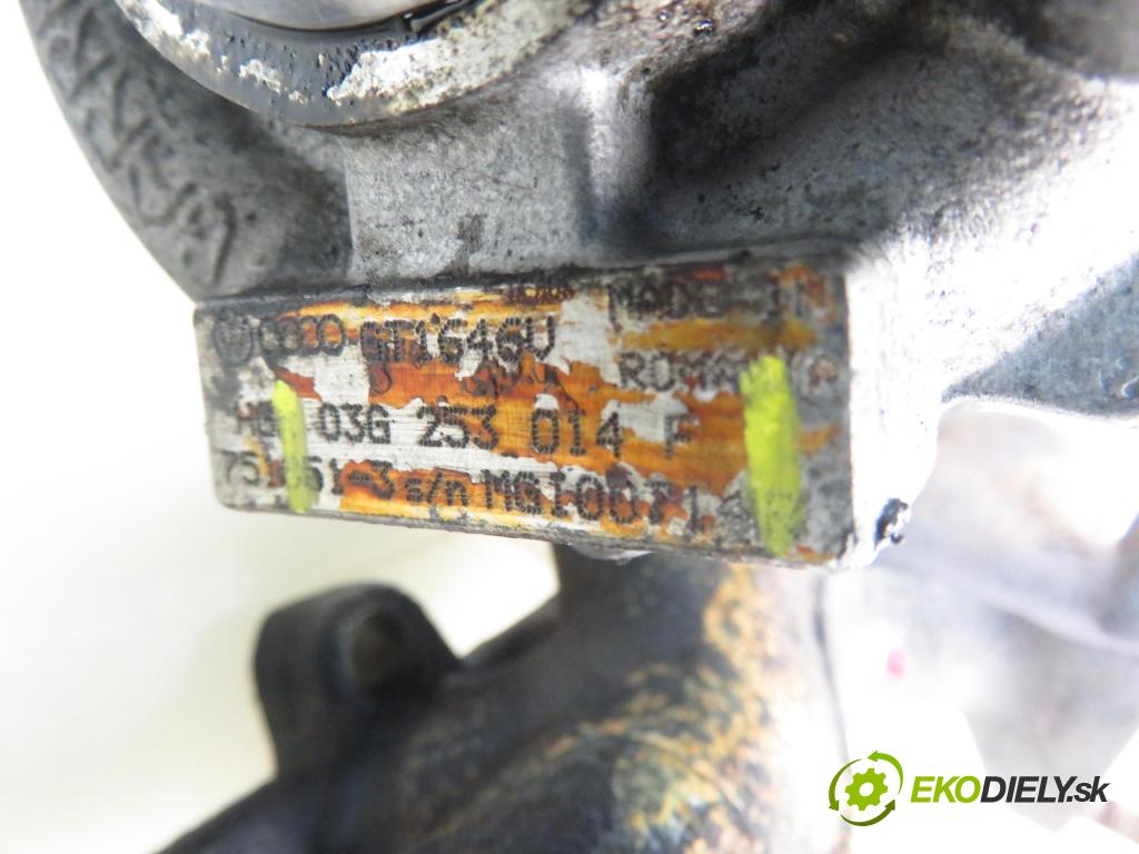 VW TOURAN (1T1, 1T2) MINIVAN 2005 77,00 1.9 TDI - BKC 1896,00 Turbodúchadlo 03G253014F (Turbodúchadlo (kompletné))