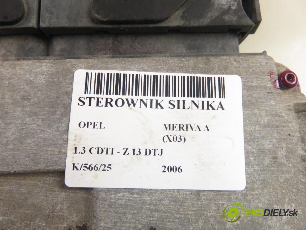 OPEL MERIVA A nadwozie wielkoprzestrzenne (MPV) (X03) HB 2006 55,00 1.3 CDTI - Z 13 DTJ 1248,00 Riadiaca jednotka Motor 55198927BY ; 7160012402