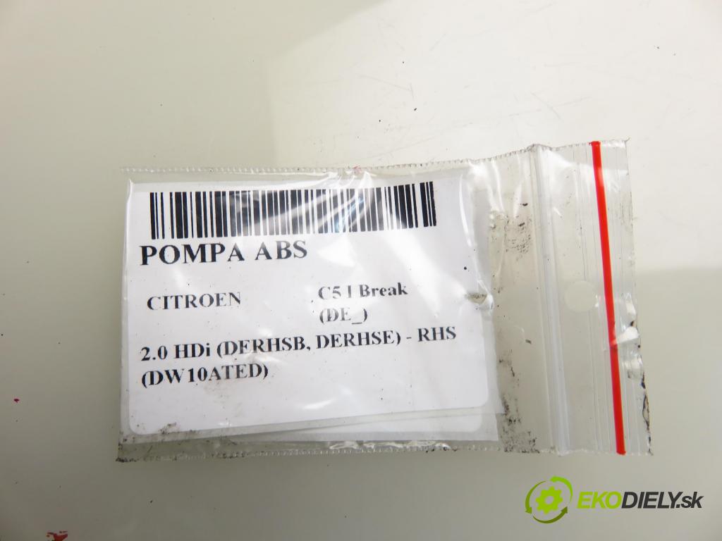 CITROEN C5 I Break (DE_) KOMBI 2002 79,00 2.0 HDi (DERHSB, DERHSE) - RHS (DW10ATED) 1997,00 pumpa ABS 10096011133 ; 9635584980 (Pumpy brzdové)