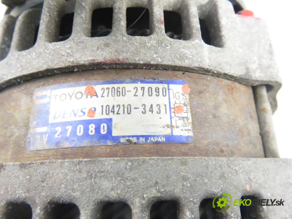 TOYOTA COROLLA (_E12_) HB 2004 66,00 2.0 D-4D 1995,00 Alternátor 2706027090 ; 1042103431 (Alternátor)