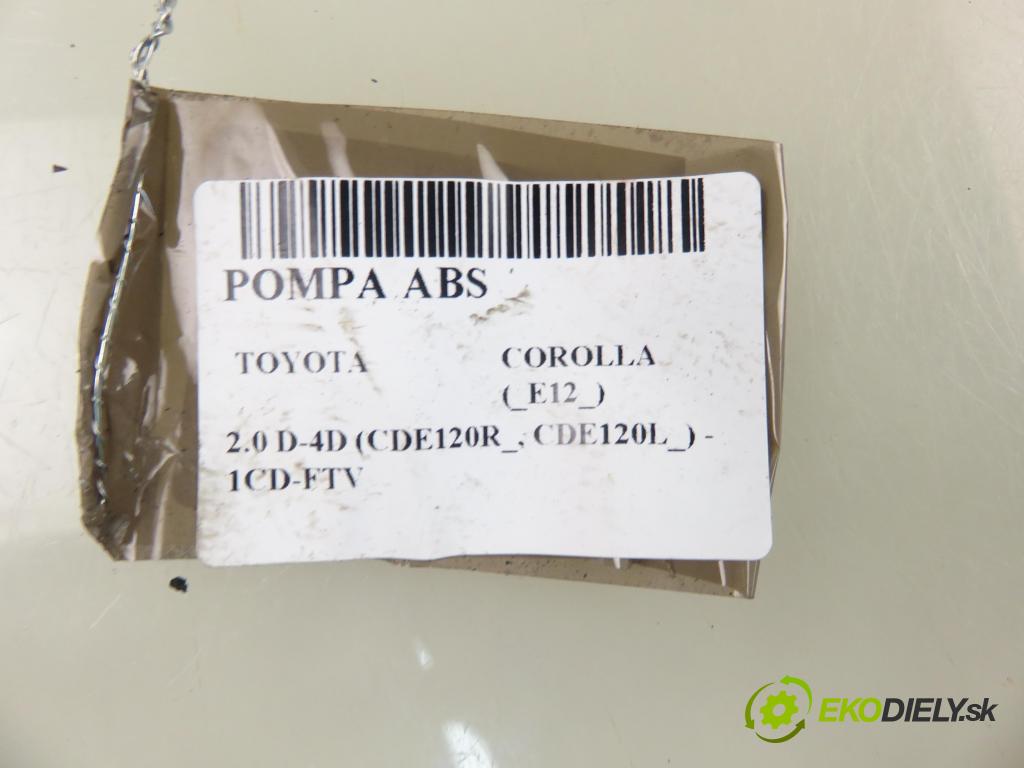 TOYOTA COROLLA (_E12_) HB 2004 66,00 2.0 D-4D 1995,00 pumpa ABS 0265950132 ; 8954102070 (Pumpy brzdové)