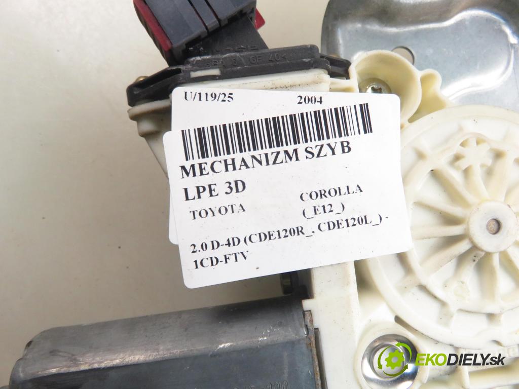 TOYOTA COROLLA (_E12_) HB 2004 66,00 2.0 D-4D 1995,00 mechanismus oken 3D 0130822031