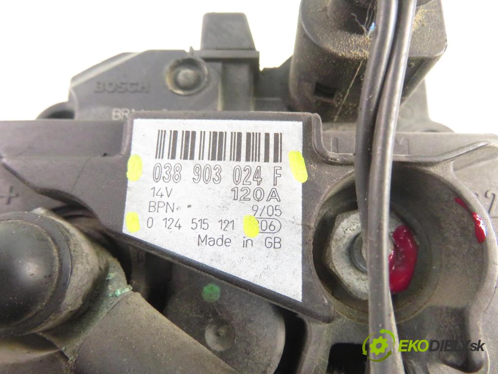 SKODA OCTAVIA I Combi (1U5) KOMBI 2005 66,00 1.9 TDI 90 - ALH 1896,00 Alternátor 038903024F ; 0124515121 (Alternátor)
