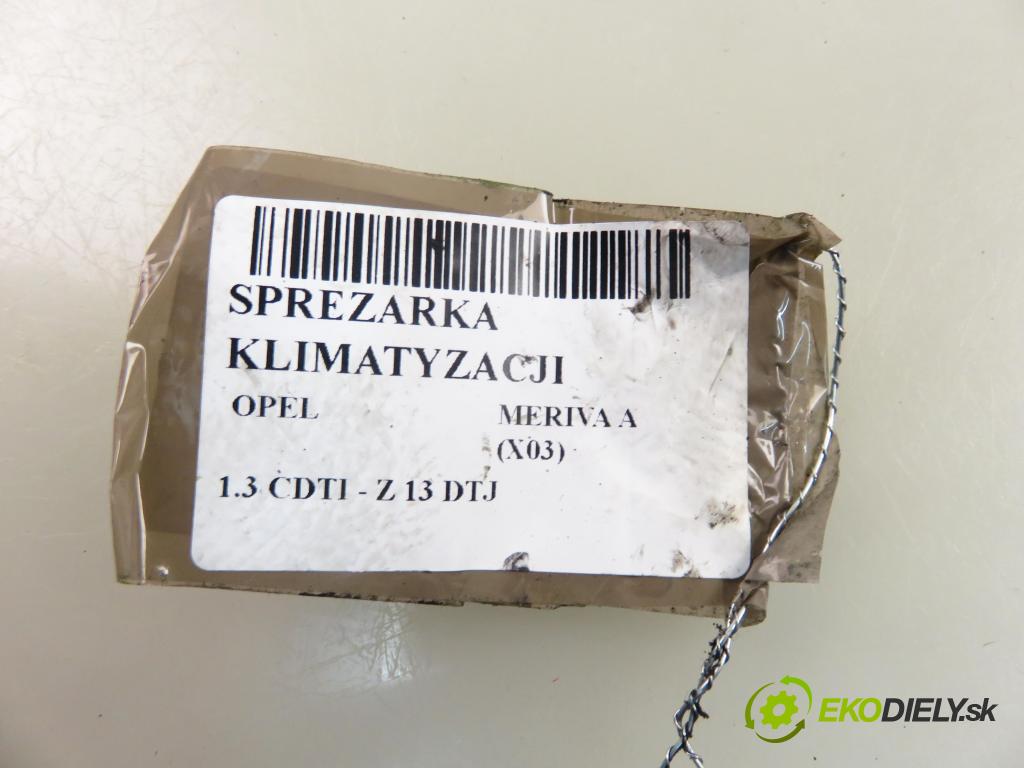 OPEL MERIVA A nadwozie wielkoprzestrzenne (MPV) (X03) HB 2006 55,00 1.3 CDTI - Z 13 DTJ 1248,00 KOMPRESOR: klimatizace 13197538 (Kompresory)