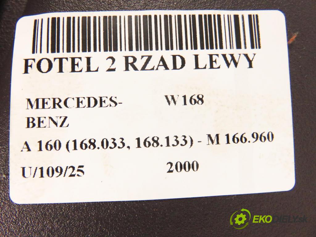 MERCEDES-BENZ KLASA A (W168) HB 2000 75,00 1.6 102 A 160  M 166.960 1598,00 Sedadlo 2 rad ľavy 