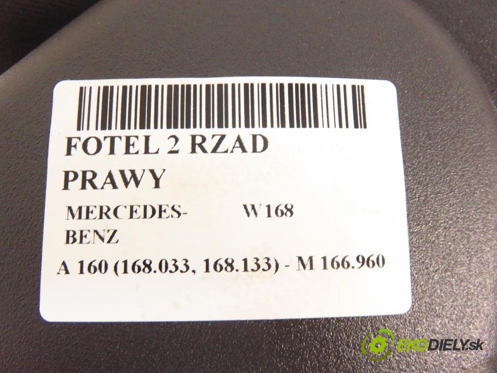 MERCEDES-BENZ KLASA A (W168) HB 2000 75,00 1.6 102 A 160  M 166.960 1598,00 Sedadlo 2 rad pravy