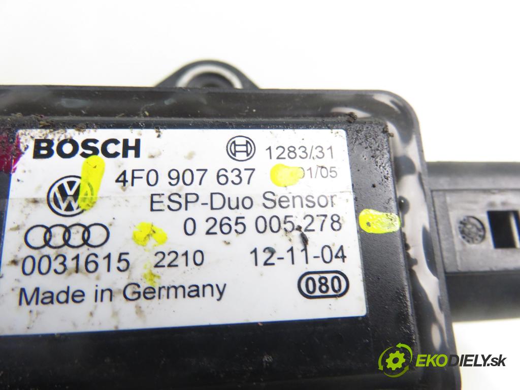 AUDI A6 (4F2, C6) SEDAN 2004 165,00 3.0 TDI quattro - BMK 2967,00 snímač ESP 4F0907637 ; 0265005278