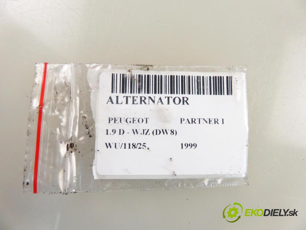 PEUGEOT PARTNER Combispace (5F) KOMBIVAN 1999 51,00 1.9 D - WJZ (DW8) 1868,00 Alternátor  (Alternátor)