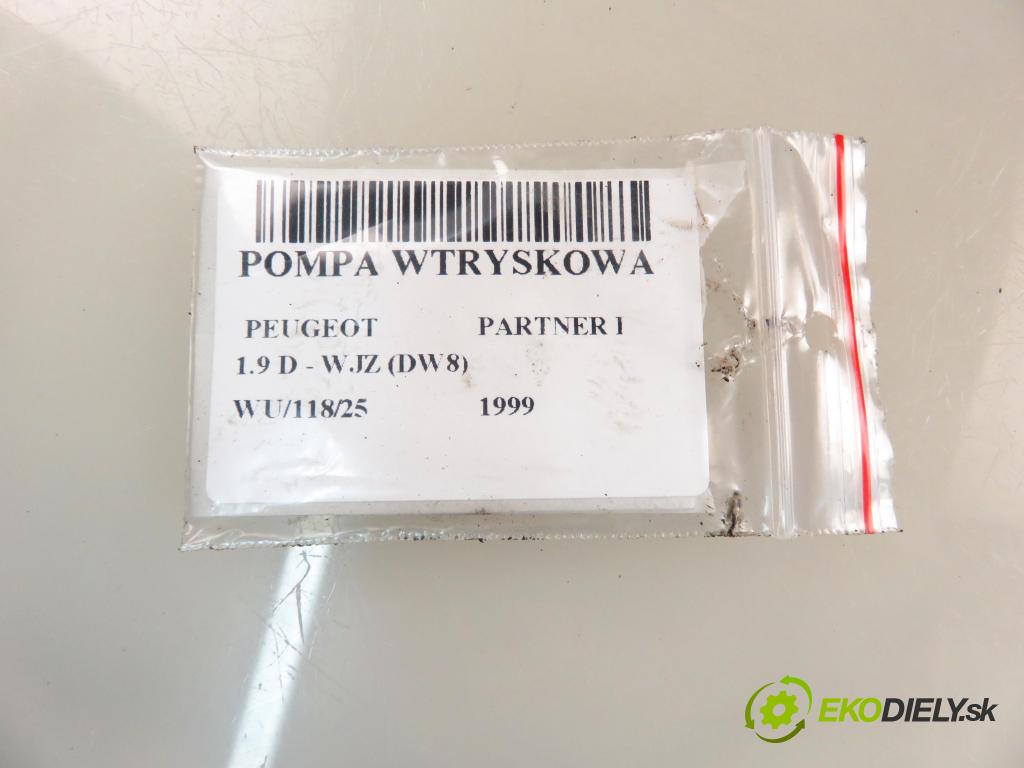 PEUGEOT PARTNER Combispace (5F) KOMBIVAN 1999 51,00 1.9 D - WJZ (DW8) 1868,00 Pumpa vstrekovacia R8445B350B (Vstrekovacie čerpadlo)