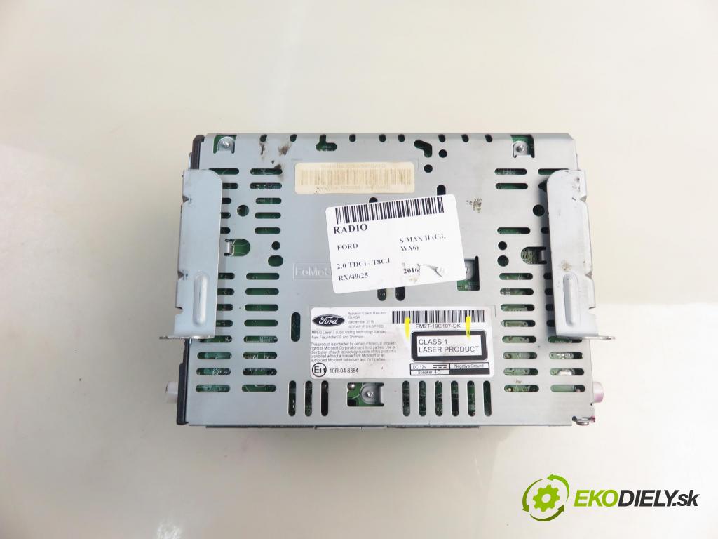 FORD S-MAX II (CJ, WA6) MINIVAN 2016 132,00 2.0 TDCi 180 - T8CJ 1997,00 RADIO CD EM2T19C107DK
