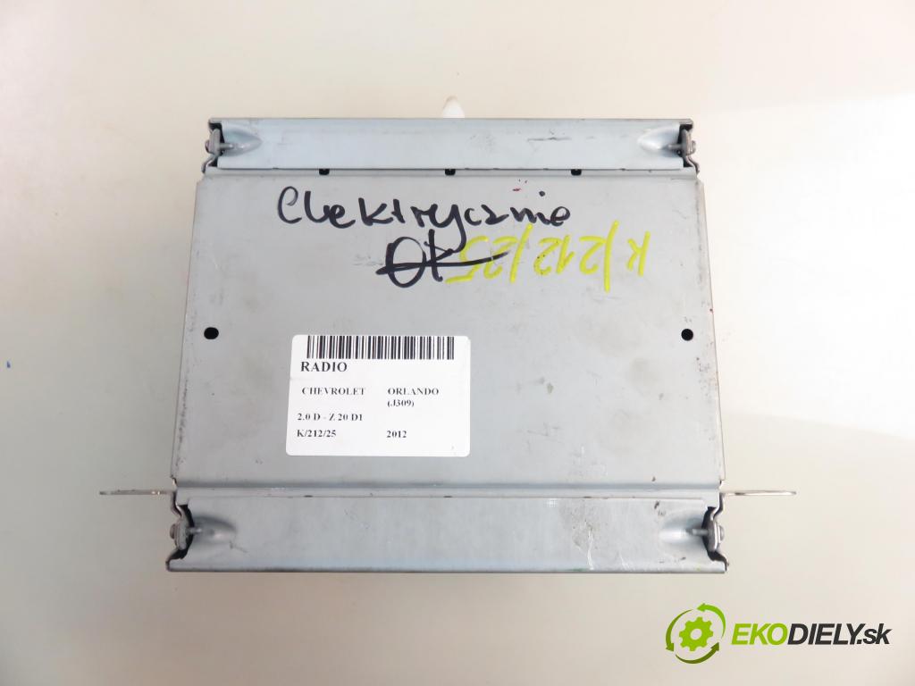 CHEVROLET ORLANDO (J309) MINIVAN 2012 120,00 2.0 D VCDi 163 - Z 20 D1 (LNP) 1998,00 RADIO CD 22805138