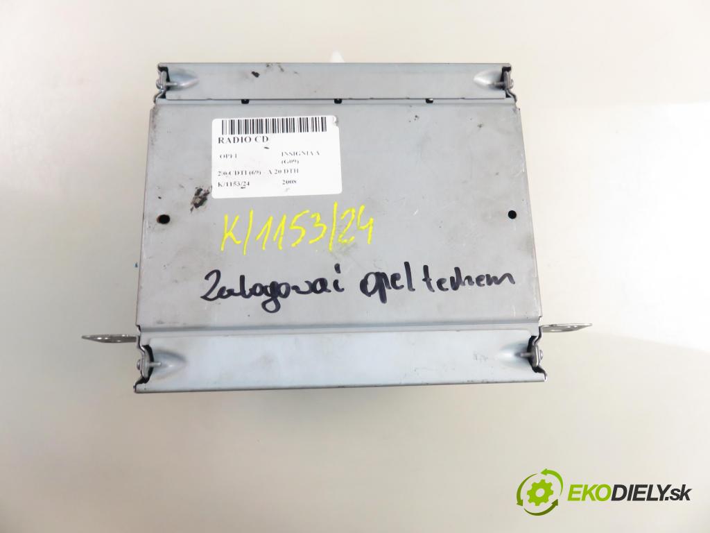 OPEL INSIGNIA A sedan (G09) SEDAN 2008 118,00 2.0 CDTI 160 - A 20 DTH 1956,00 RADIO CD 13315944