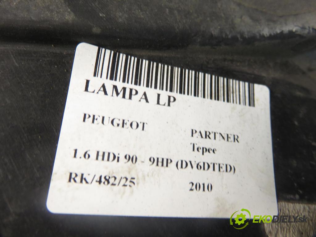 PEUGEOT PARTNER Tepee KOMBIVAN 2010 68,00 1.6 e-HDi 90 8V - 9HP (DV6DTED) 1560,00 světlo LP 9682829380