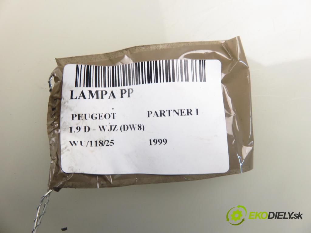 PEUGEOT PARTNER Combispace (5F) KOMBIVAN 1999 51,00 1.9 D - WJZ (DW8) 1868,00 světlo PP