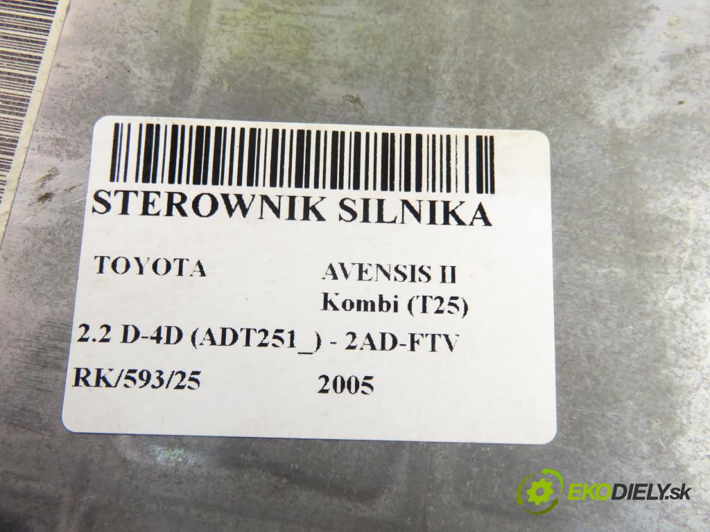 TOYOTA AVENSIS Kombi (_T25_) KOMBI 2005 110,00 2.2 D-4D (ADT251) 150 - 2AD-FTV 2231,00 Riadiaca jednotka Motor 8966105820 ; MB1758007372