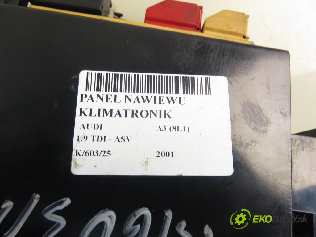 AUDI A3 (8L1) HB 2001 81,00 1.9 TDI - ASV 1896,00 Panel kúrenia KLIMATRONIK 8L0820043H
