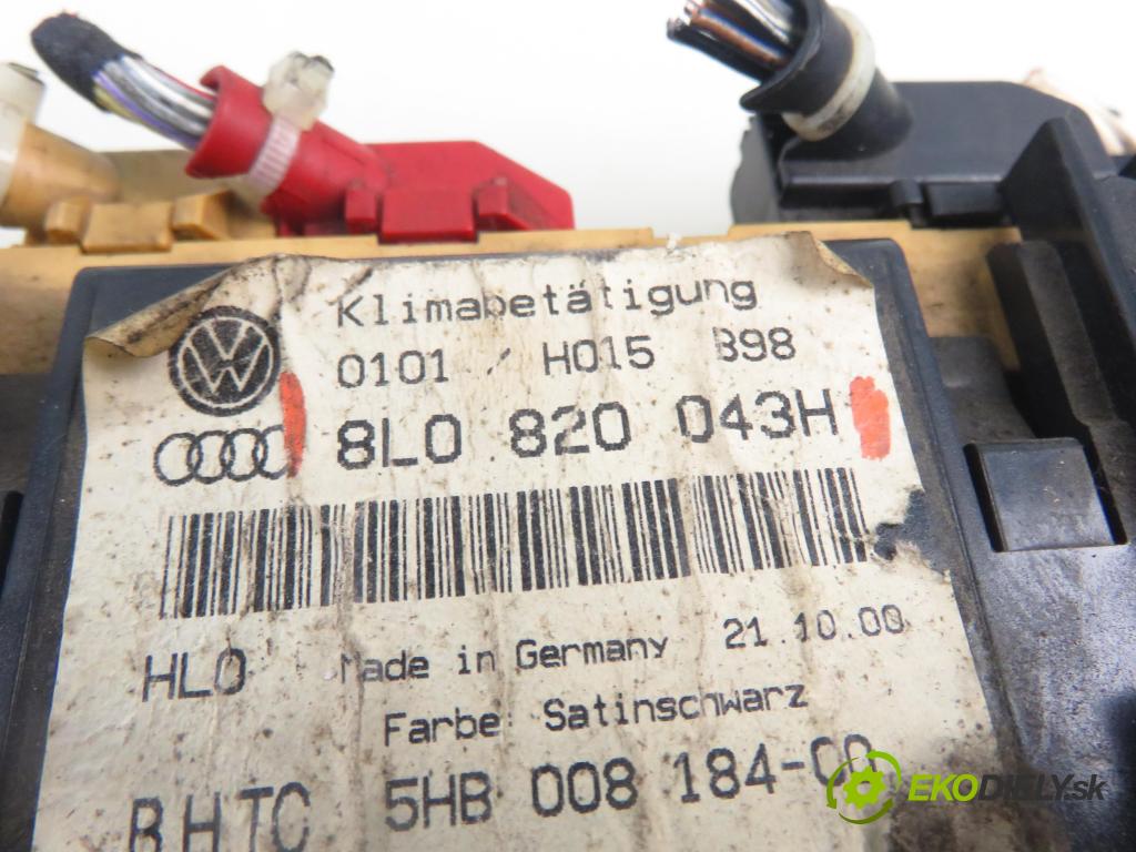 AUDI A3 (8L1) HB 2001 81,00 1.9 TDI - ASV 1896,00 Panel kúrenia KLIMATRONIK 8L0820043H