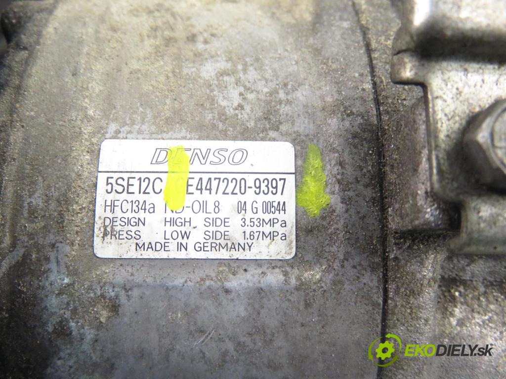 TOYOTA AVENSIS Kombi (_T25_) KOMBI 2005 110,00 2.2 D-4D (ADT251) 150 - 2AD-FTV 2231,00 KOMPRESOR: klimatizácie 4472209397 (Kompresor klimatizácie)