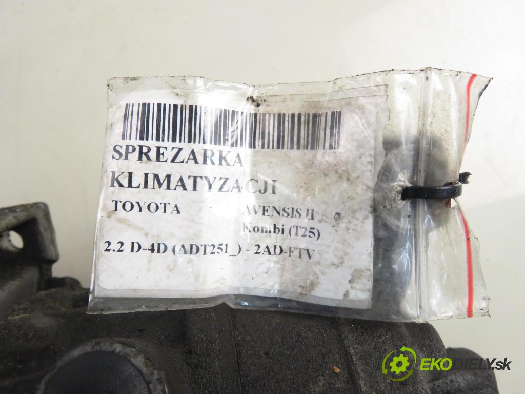 TOYOTA AVENSIS Kombi (_T25_) KOMBI 2005 110,00 2.2 D-4D (ADT251) 150 - 2AD-FTV 2231,00 KOMPRESOR: klimatizácie 4472209397 (Kompresor klimatizácie)