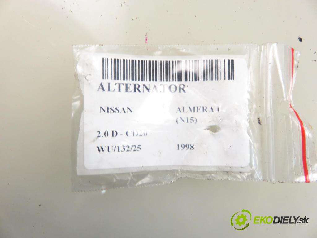 NISSAN ALMERA I (N15) SEDAN 1998 55,00 2.0 D - CD20 1974,00 Alternátor 231008E100 ; LR180749E (Alternátory)