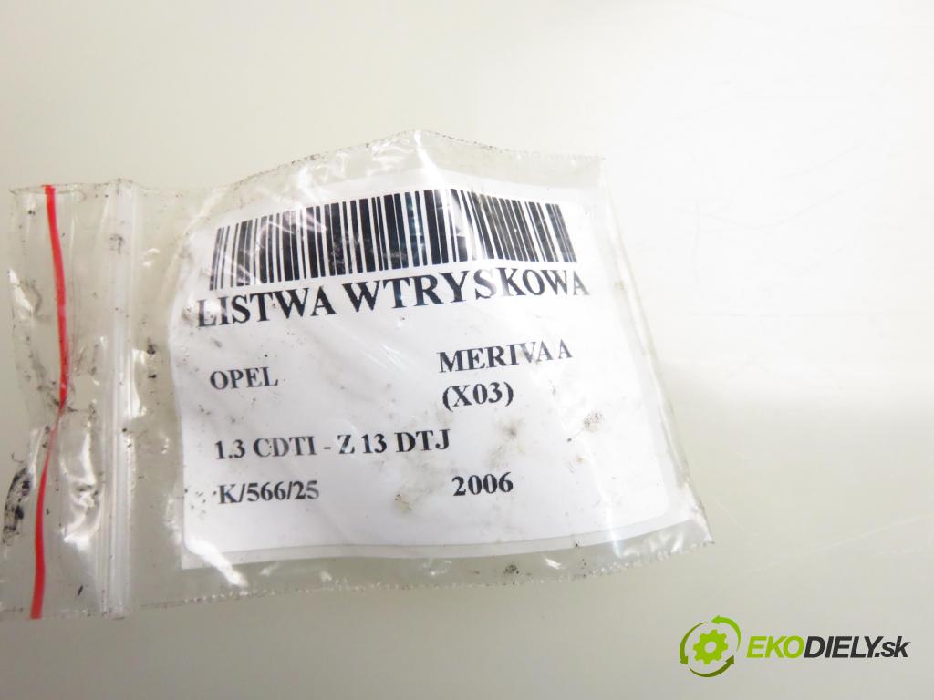 OPEL MERIVA A nadwozie wielkoprzestrzenne (MPV) (X03) HB 2006 55,00 1.3 CDTI - Z 13 DTJ 1248,00 Lišta vstrekovacia 55200517 ; 0445214086 ; 0281002507 (Vstrekovacia lišta)