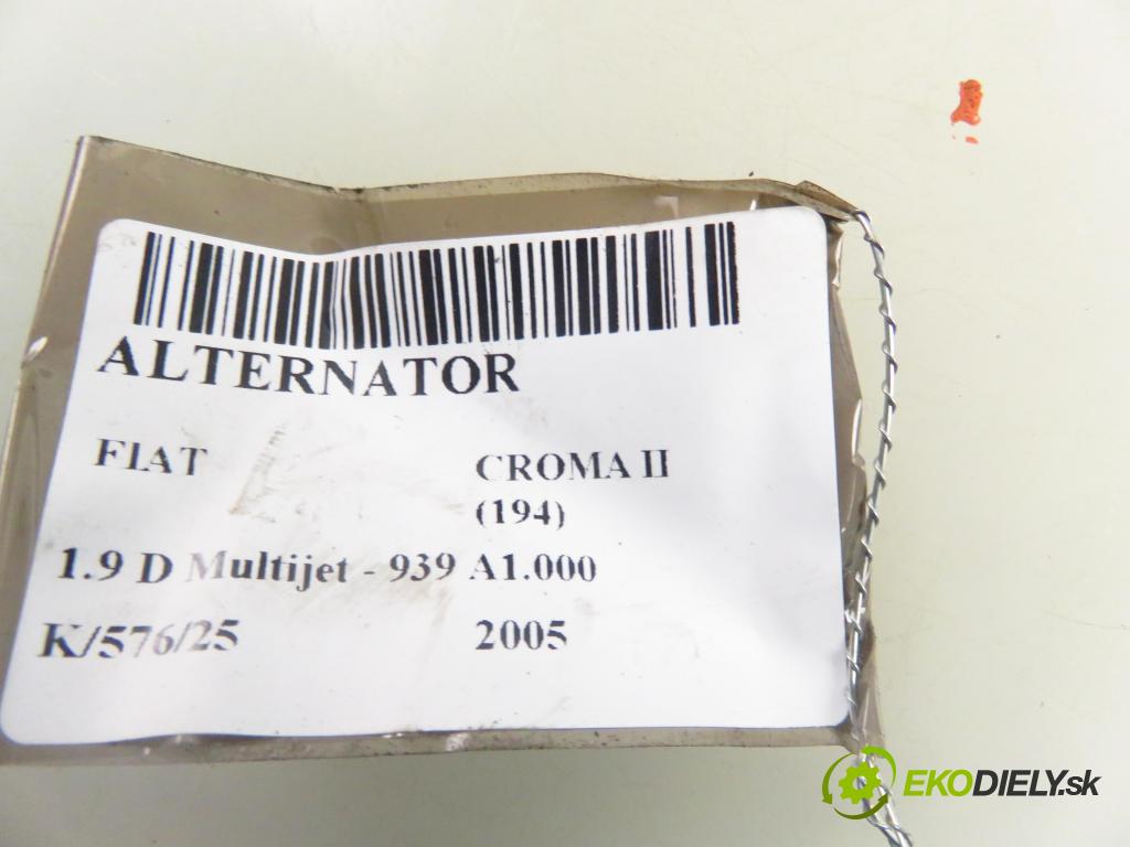 FIAT CROMA (194_) KOMBI 2005 88,00 1.9 D Multijet 120 - 939 A1.000 1910,00 Alternátor 51854902 ; MS1012101101 (Alternátor)