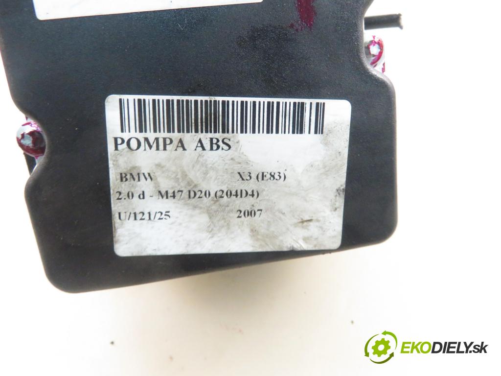 BMW X3 (E83) SUV 2007 110,00 2.0 d 150 - M47 D20 (204D4) 1995,00 Pumpa ABS 0265950489 ; 3420395 ; 0265236012 (Pumpa ABS)