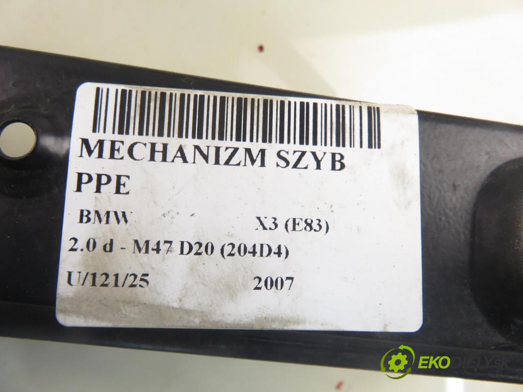 BMW X3 (E83) SUV 2007 110,00 2.0 d 150 - M47 D20 (204D4) 1995,00 mechanismus oken PPE 6925964