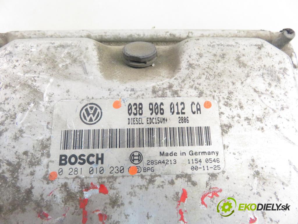 SEAT LEON (1M1) HB 2004 81,00 1.9 TDI - AHF 1896,00 Riadiaca jednotka Motor 038906012CA ; 0281010230