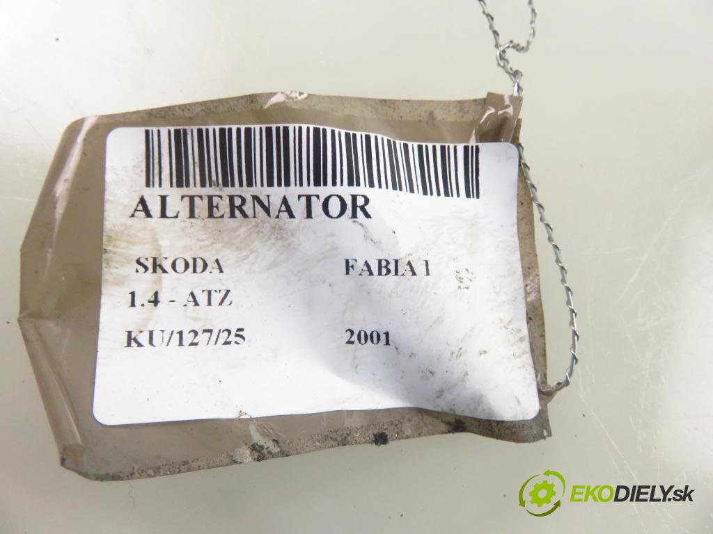 SKODA FABIA I (6Y2) HB 2001 50,00 1.4 - ATZ 1397,00 Alternátor 037903025M (Alternátor)