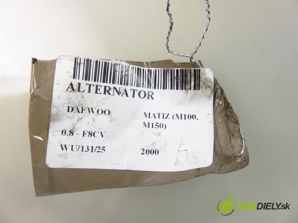 DAEWOO MATIZ (M100, M150) HB 2000 38,00 0.8 52 - F8CV 796,00 Alternátor 96314258 (Alternátor)
