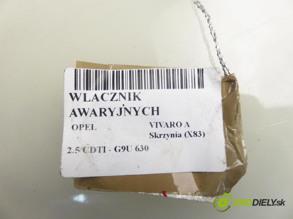 OPEL VIVARO A Skrzynia (X83) FURGON 2007 84,00 2.5 CDTI - G9U 630 2464,00 přepínač nouzových
