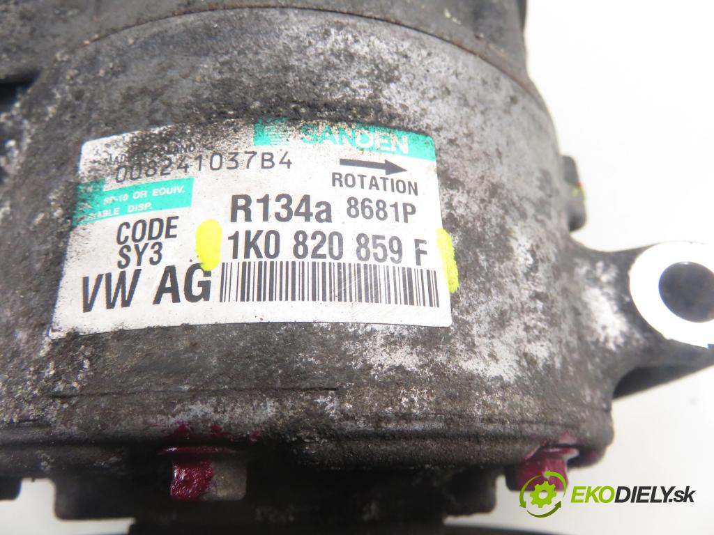 VW PASSAT B6 (3C2) SEDAN 2007 103,00 2.0 TDI - BMP 1968,00 KOMPRESOR: klimatizácie 1K0820859F (Kompresor klimatizácie)