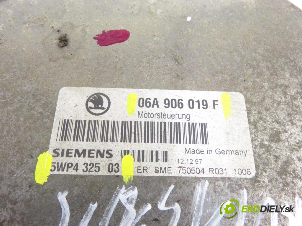 SKODA OCTAVIA I (1U2) LIFTBACK 1998 74,00 1.6 - AKL 1595,00 Riadiaca jednotka Motor 06A906019F ; 5WP432503