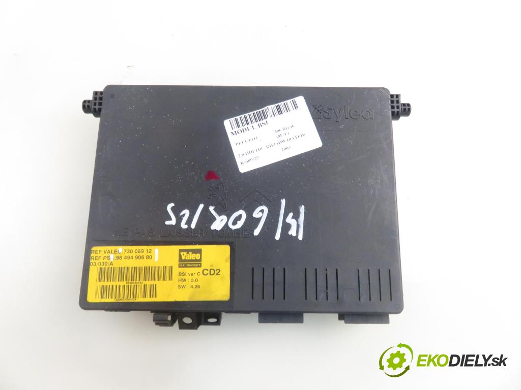 PEUGEOT 406 Break (8E/F) KOMBI 2003 80,00 2.0 HDI 110 - RHZ (DW10ATED) 1997,00 MODUL BSI 9649490680 ; 73008912