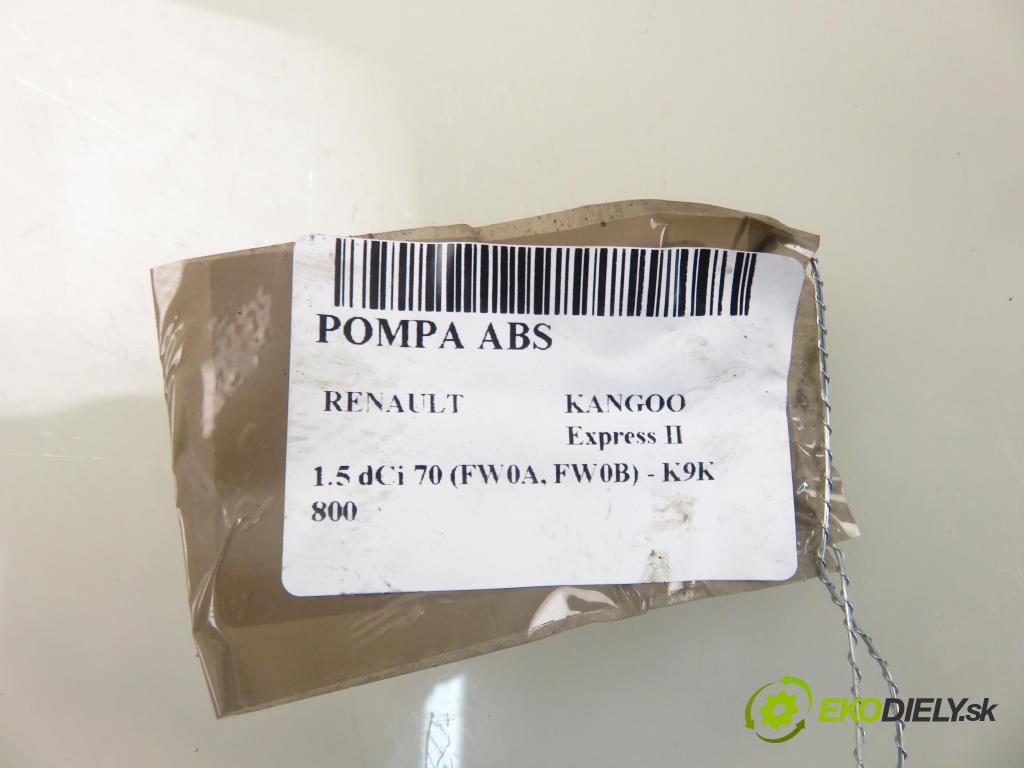 RENAULT KANGOO Express II (FW0/1_) FURGON 2011 50,00 1.5 dCi 70 - K9K 800 1461,00 Pumpa ABS 0265800498 (Pumpa ABS)