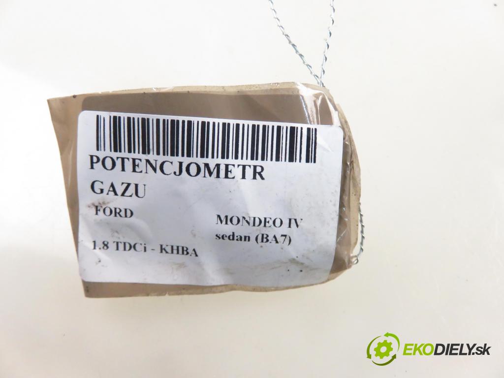 FORD MONDEO IV sedan (BA7) SEDAN 2008 92,00 1.8 TDCi - KHBA 1753,00 Potenciometer plynu 6G929F836RC ; 6PV00922014 (Potenciometer plynového pedálu)