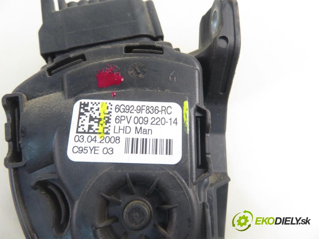 FORD MONDEO IV sedan (BA7) SEDAN 2008 92,00 1.8 TDCi - KHBA 1753,00 Potenciometer plynu 6G929F836RC ; 6PV00922014 (Potenciometer plynového pedálu)