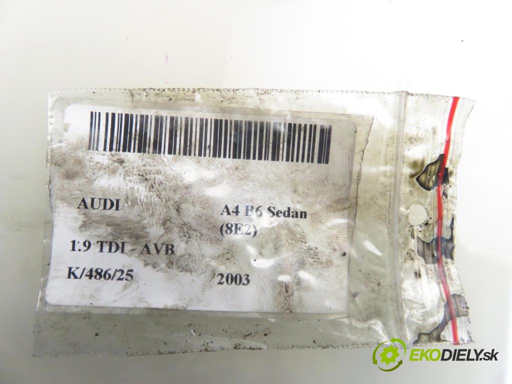 AUDI A4 (8E2, B6) SEDAN 2003 74,00 1.9 TDI PD 101 - AVB 1896,00 Vstrekovač 038130073AJ ; 0414720037 (Vstrekovač paliva)