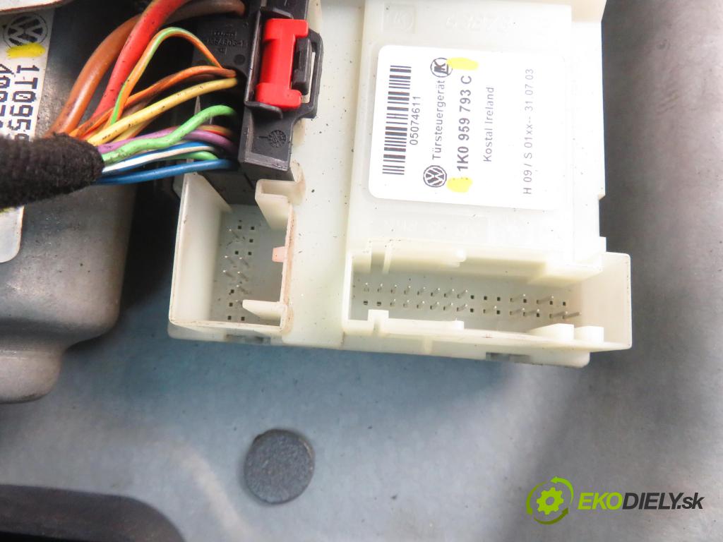 VW TOURAN (1T1, 1T2) MINIVAN 2003 74,00 1.9 TDI PD 100 - AVQ 1896,00 mechanismus oken 1T1837729R ; 1T0959701 ; 1K0959793C