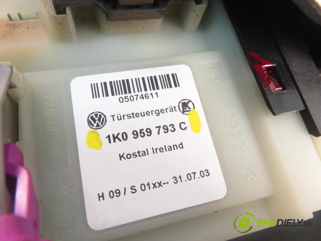 VW TOURAN (1T1, 1T2) MINIVAN 2003 74,00 1.9 TDI PD 100 - AVQ 1896,00 mechanismus oken 1T1837729R ; 1T0959701 ; 1K0959793C