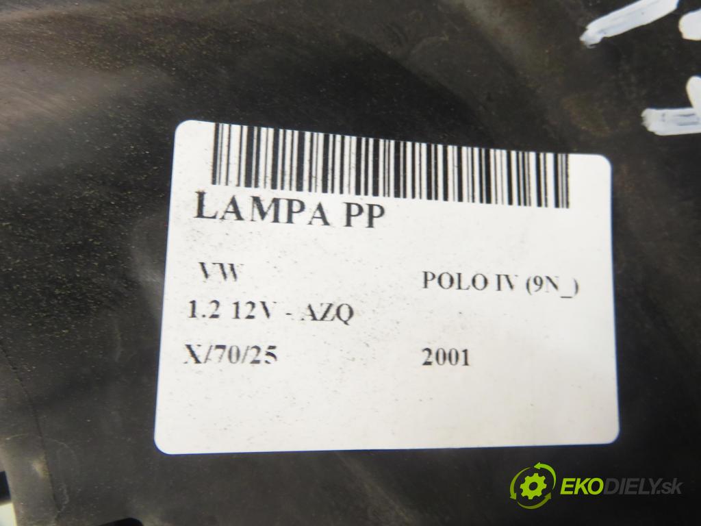 VW POLO (9N_) HB 2002 47,00 1.2 12V 64 - AZQ 1198,00 světlo PP BRAK