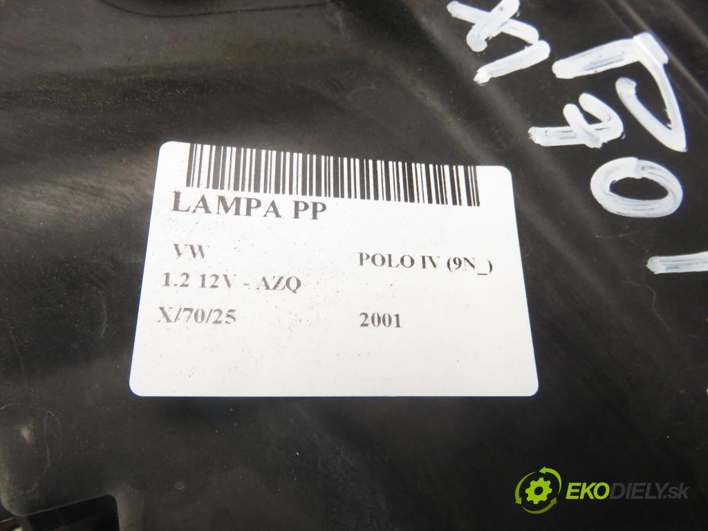 VW POLO (9N_) HB 2002 47,00 1.2 12V 64 - AZQ 1198,00 světlo PP BRAK