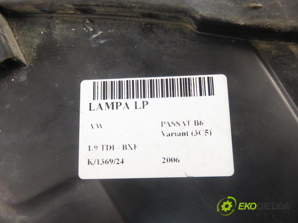 VW PASSAT B6 Variant (3C5) KOMBI 2006 77,00 1.9 TDI - BXE 1896,00 světlo LP 1EL24701401