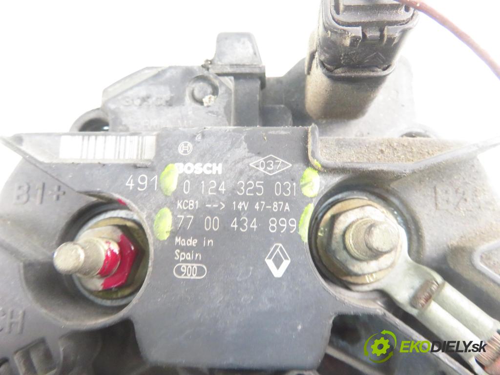 RENAULT MEGANE I (BA0/1_) HB 2001 70,00 1.4 16V 95 - K4J 750 1390,00 Alternátor 7700434899 ; 0124325031 (Alternátory)