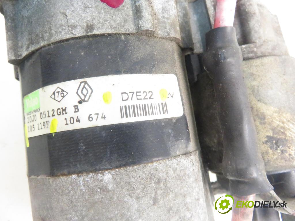 RENAULT MEGANE I (BA0/1_) HB 2001 70,00 1.4 16V 95 - K4J 750 1390,00 startér D7E22 ; 105119F (Startéry)