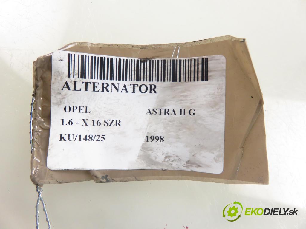 OPEL ASTRA G liftback (T98) HB 1998 55,00 1.6 8V 75 1598,00 Alternátor A1011 (Alternátory)
