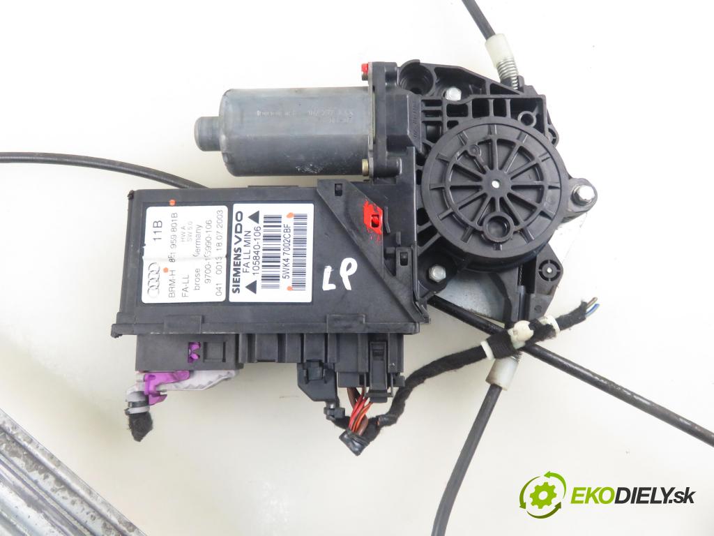 AUDI A4 (8E2, B6) SEDAN 2003 96,00 1.9 TDI PD 130 1896,00 mechanismus oken 8E1959801B ; 5WK47002CBF